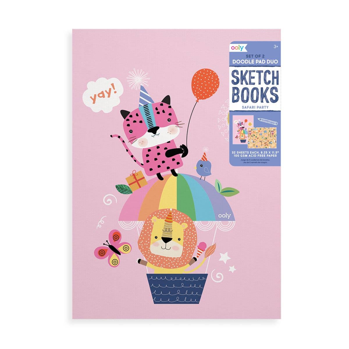 Doodle Pad Duo Sketchbook Set of 2 Softcover, OOLY