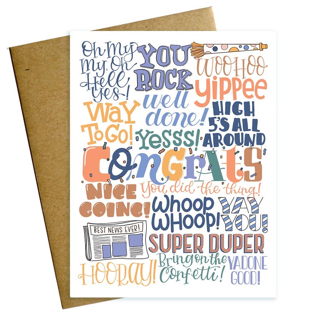 Congrats Type Mashup Card