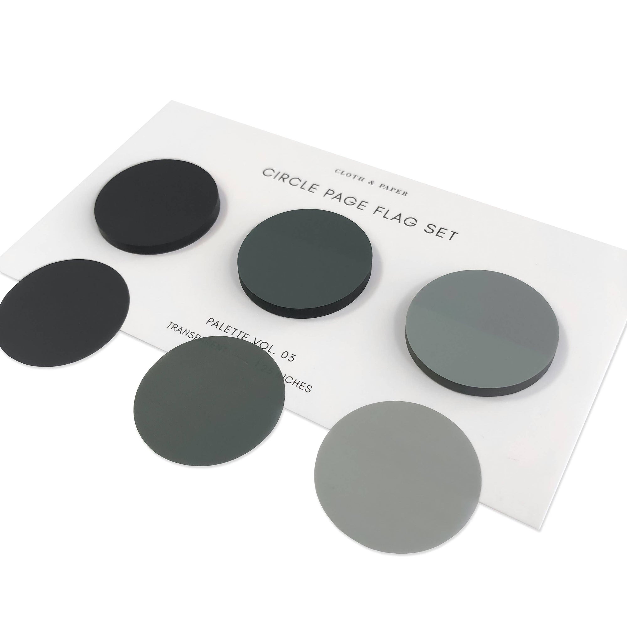 Circle Page Flag Trio | Palette Vol. 03 | Apollo, Juniper + Mykonos