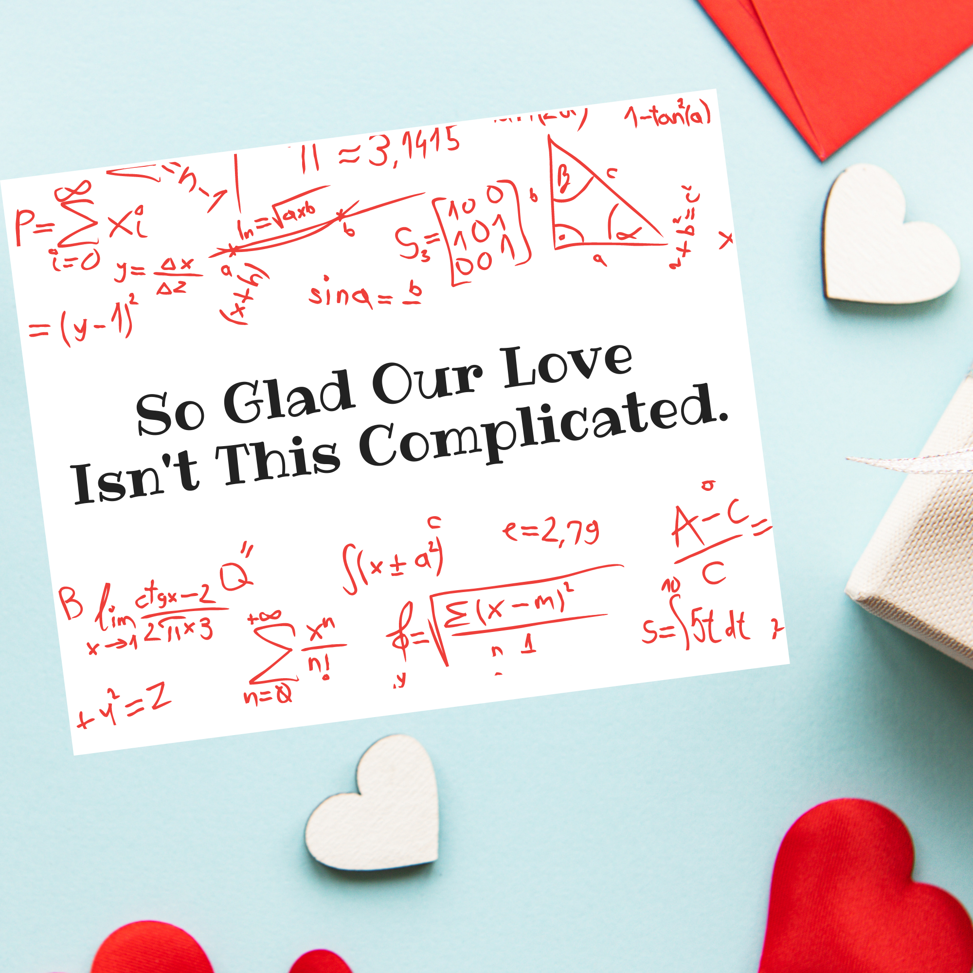 Uncomplicated Love Valentine's Day card