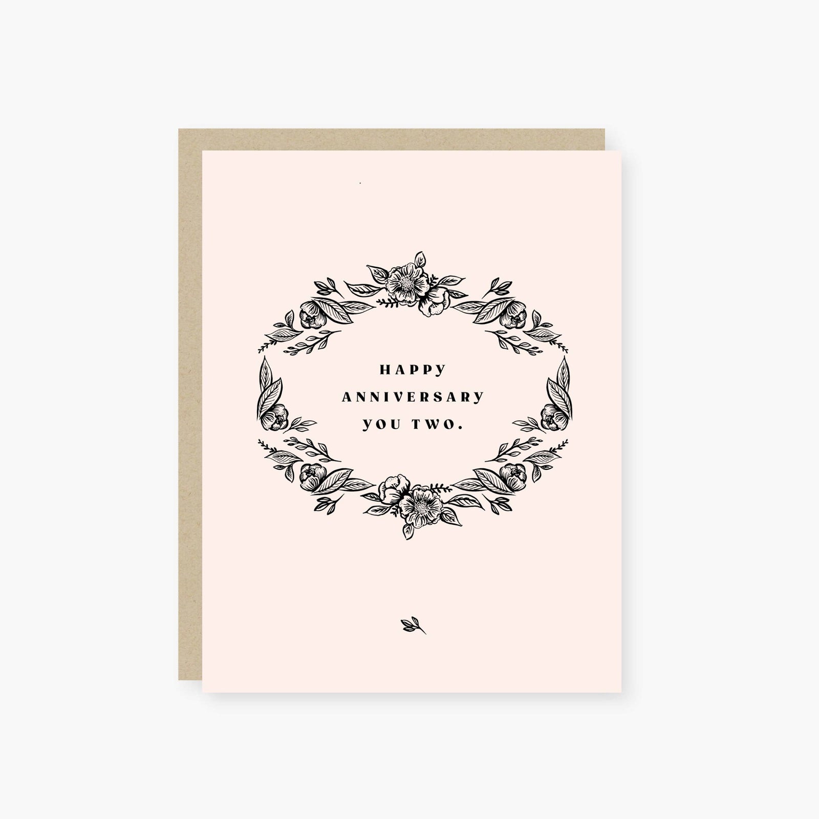 vintage floral anniversary card