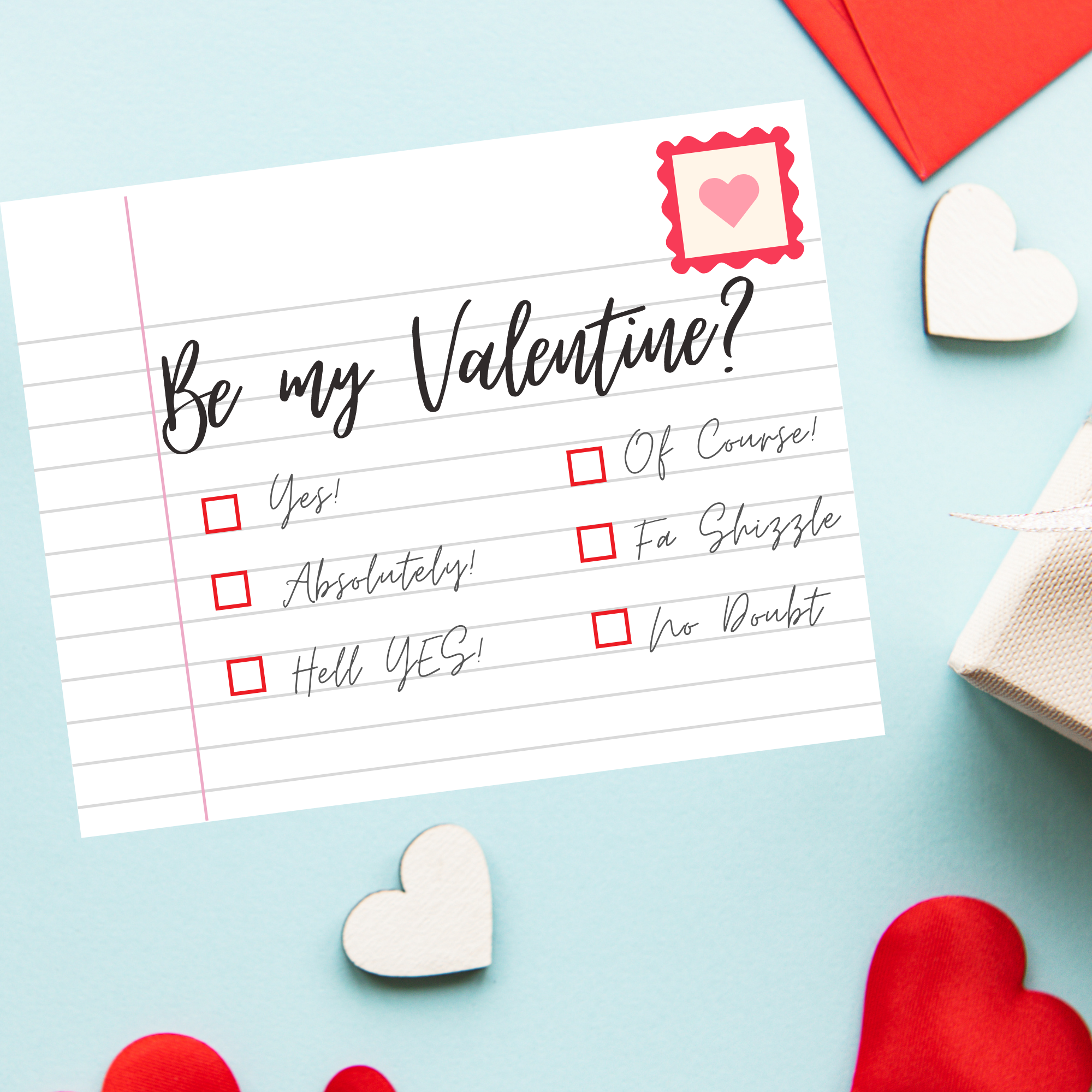 Be My Valentine Note greeting cards