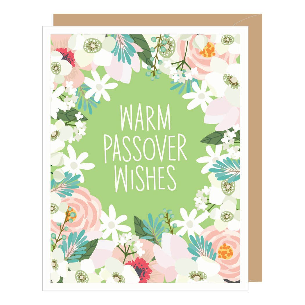 Floral Passover Card (H253)