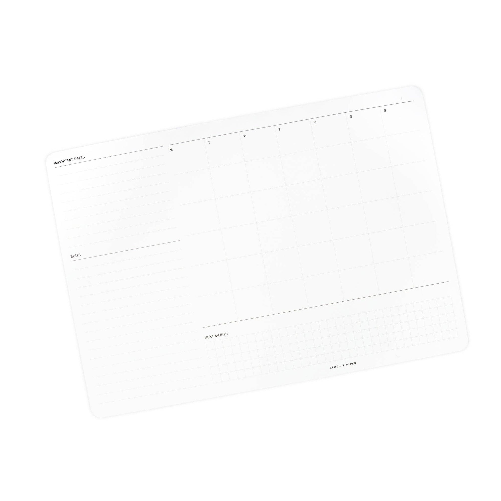Monthly Admin Desk Pad by Cloth & Paper