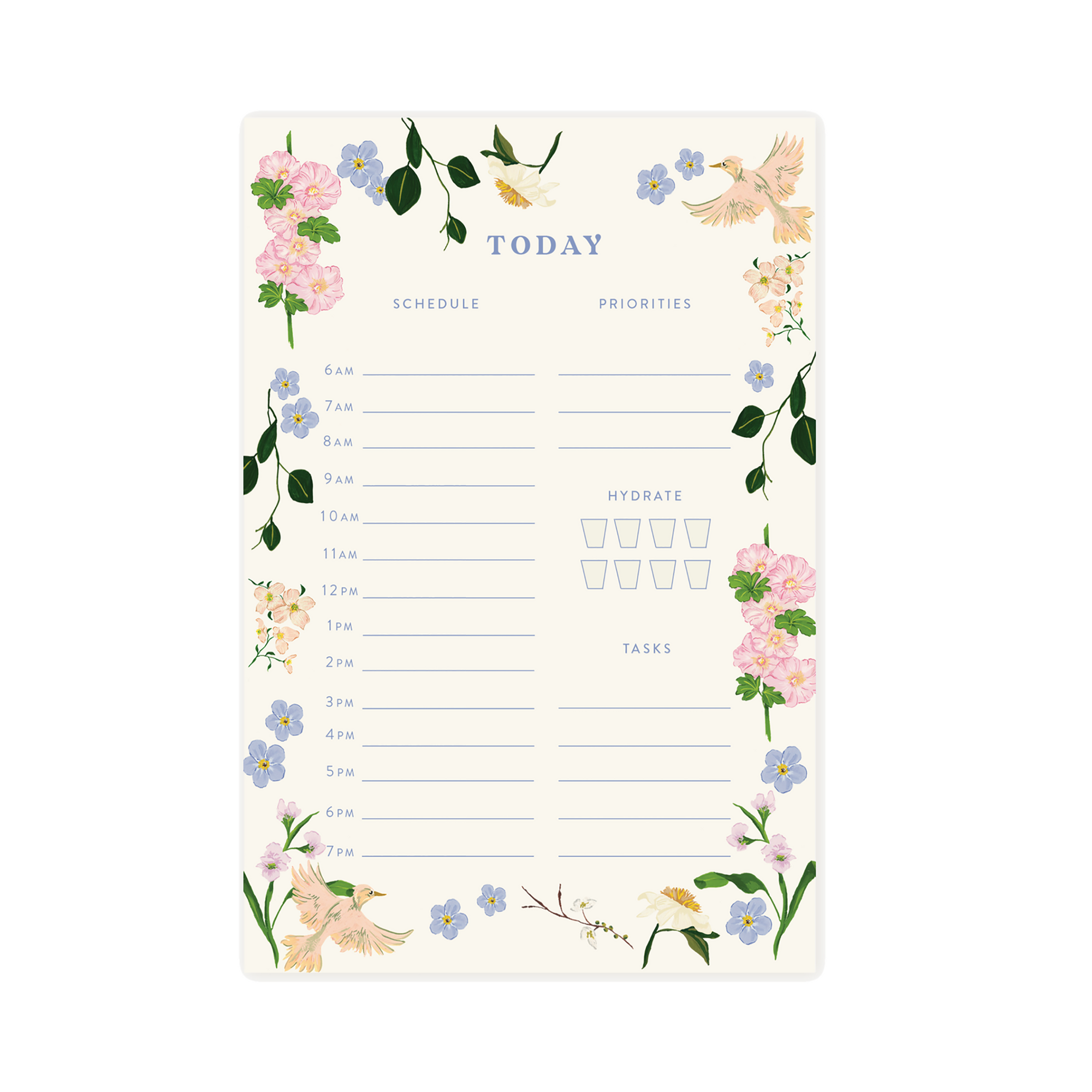 Pastel Garden Daily Notepad by Pen + Pillar