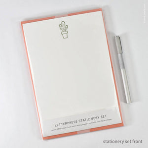Stationery Set with Happy Cactus (#472)