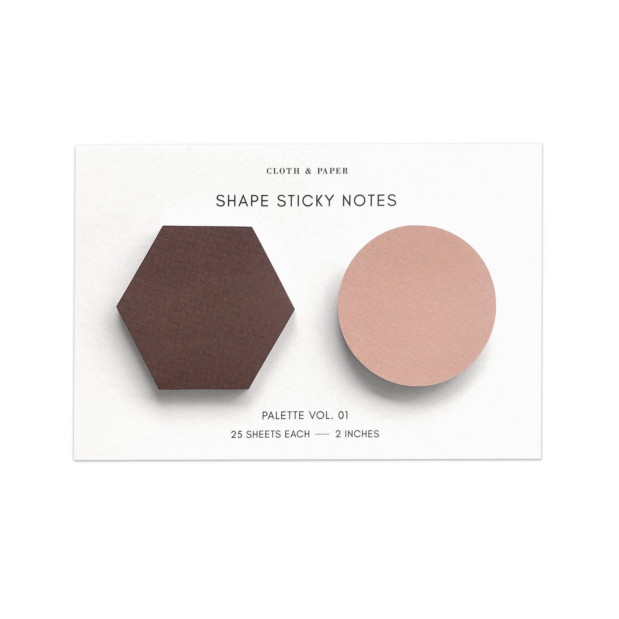 Shape Sticky Note Set: Bordeaux/Demure Vol 1