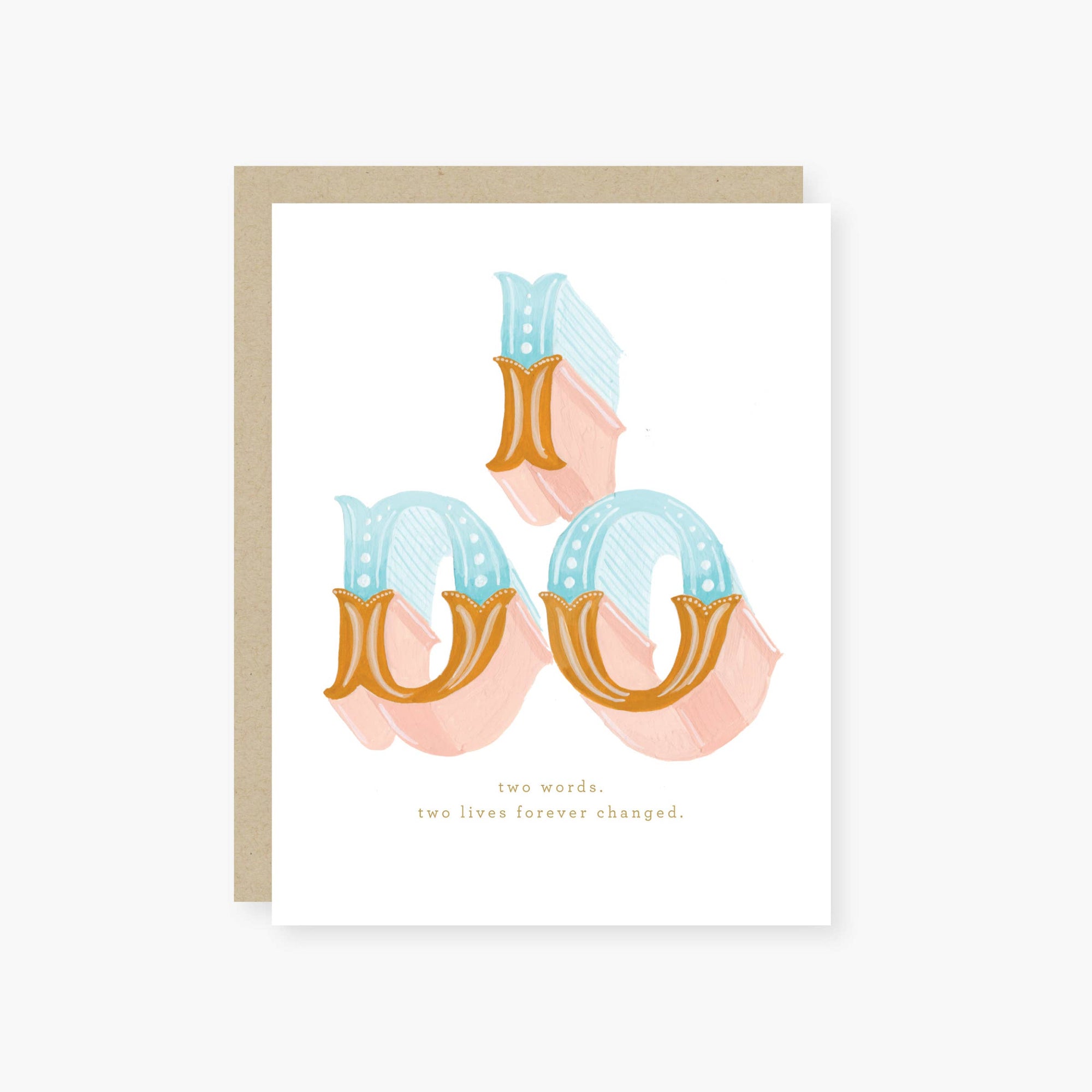 I do. wedding card