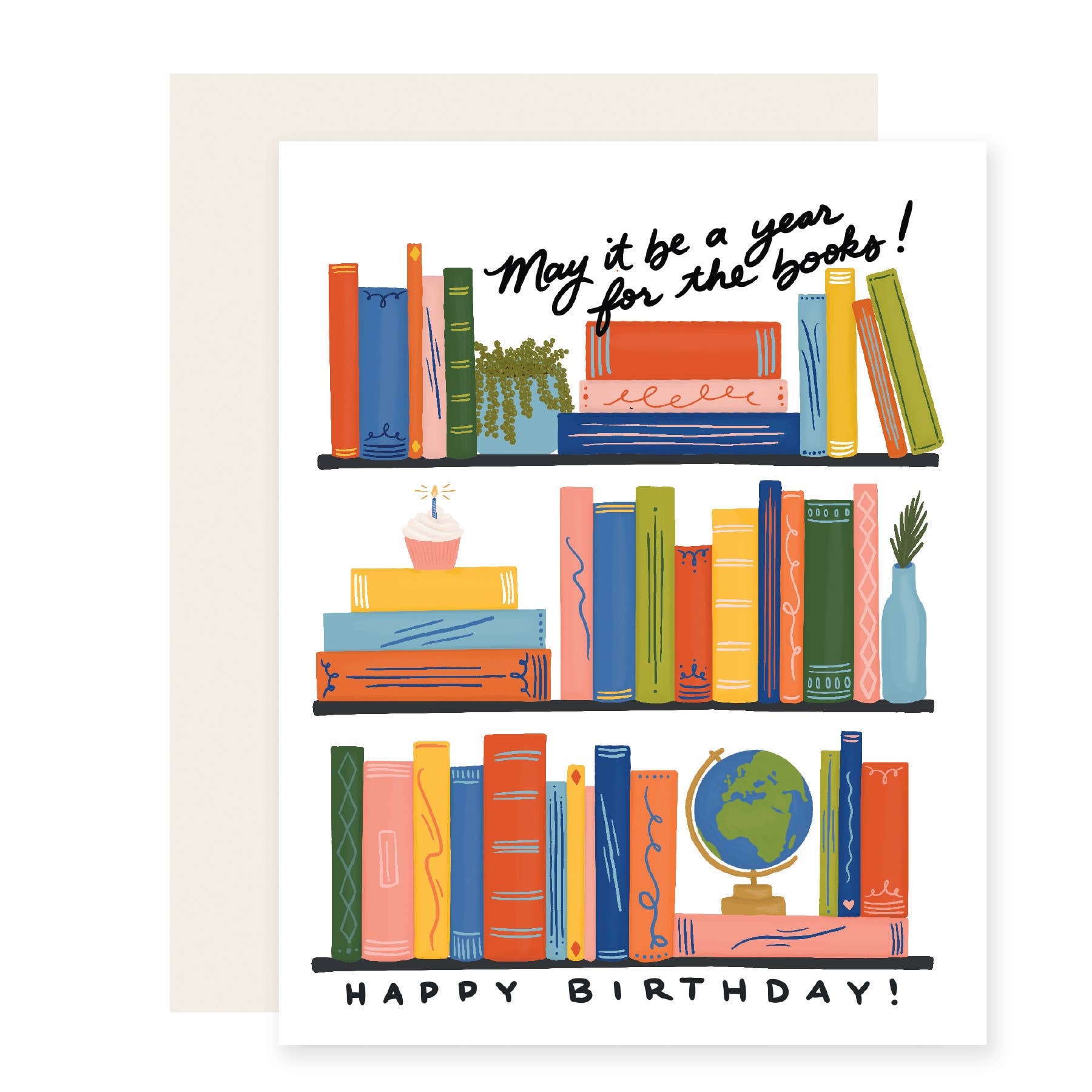 For The Books | Book-lover Shelfie Birthday Card