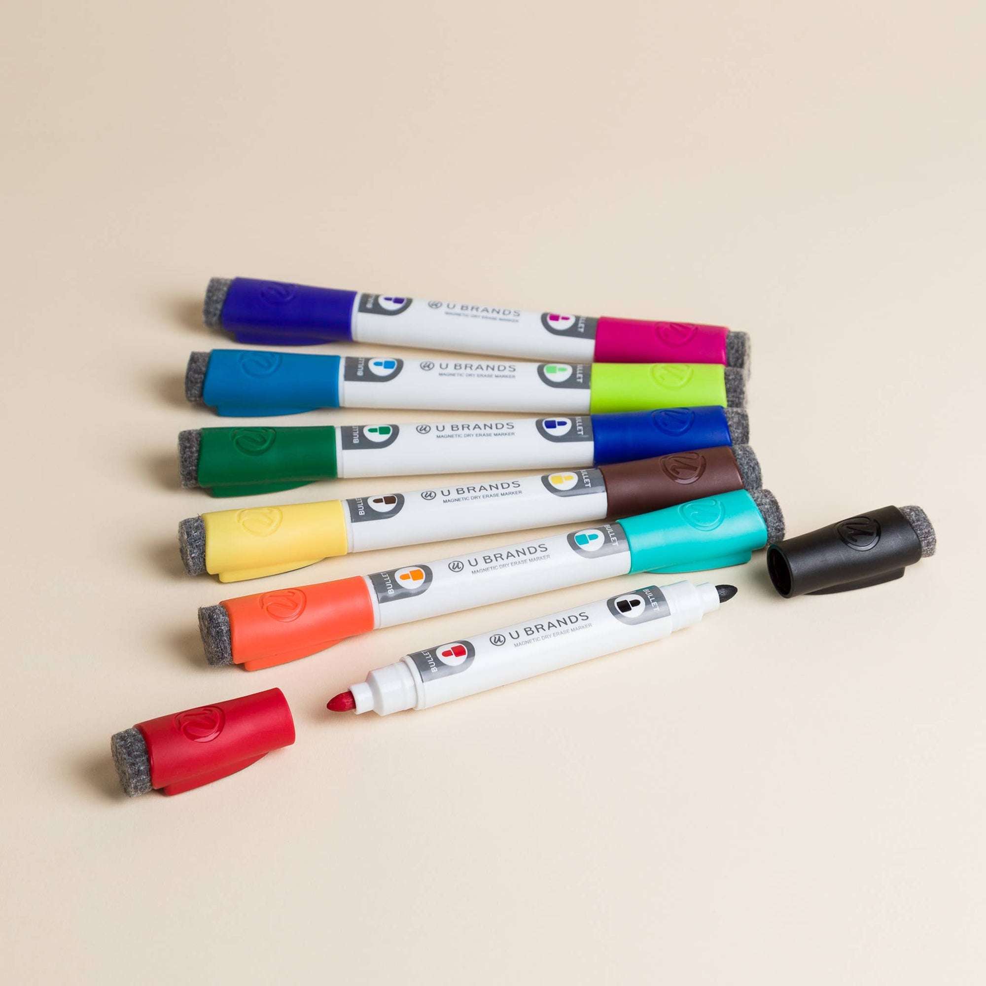 Magnetic Dry Erase Markers, Double Ended - Set of 6