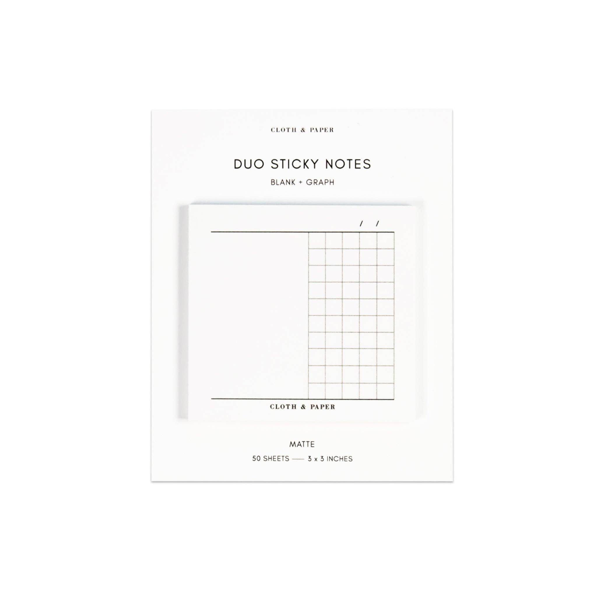 Post-it® Graph Paper Super Sticky Notes - White/Blue, 2 pk