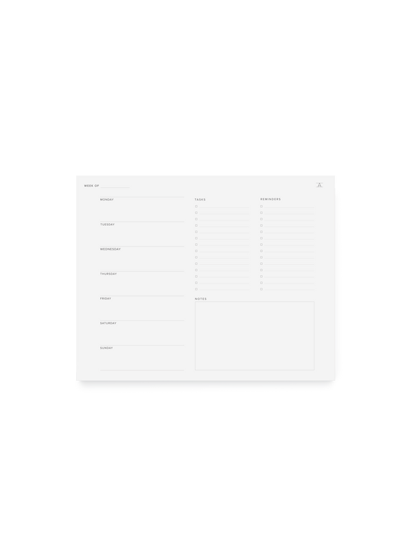 Weekly Task Pad - Paper Herald