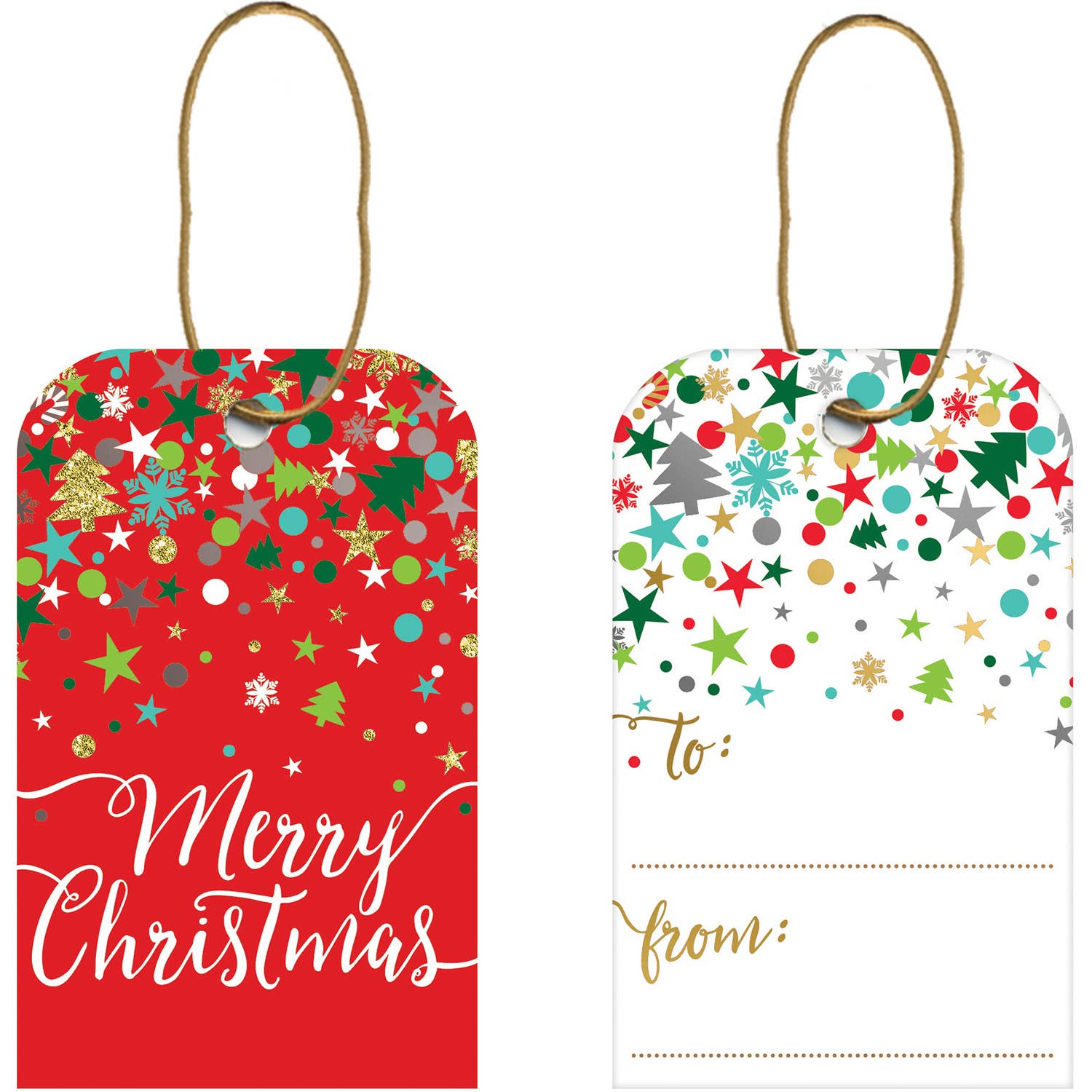 Christmas Party Red Gift Tags
