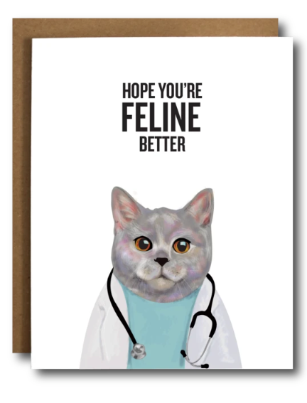 Feline Better Get Well Card