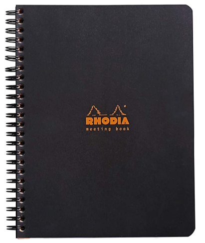 Lined Spiral Meeting Book Softcover, RHODIA