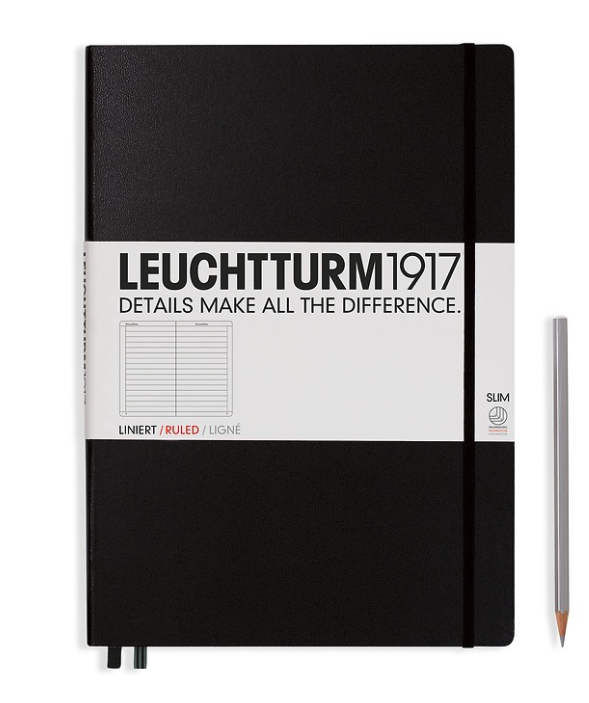A4+ Lined Master Classic Notebook Slim Hardcover, LEUCHTTRUM1917