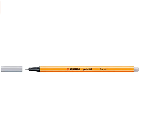 Stabilo Point 88 Fineliner Pen -  Light Grey