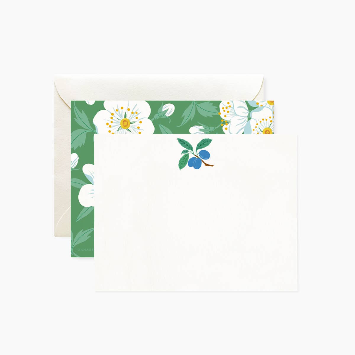 PLUM BLOOMS Notecards | Set of 4