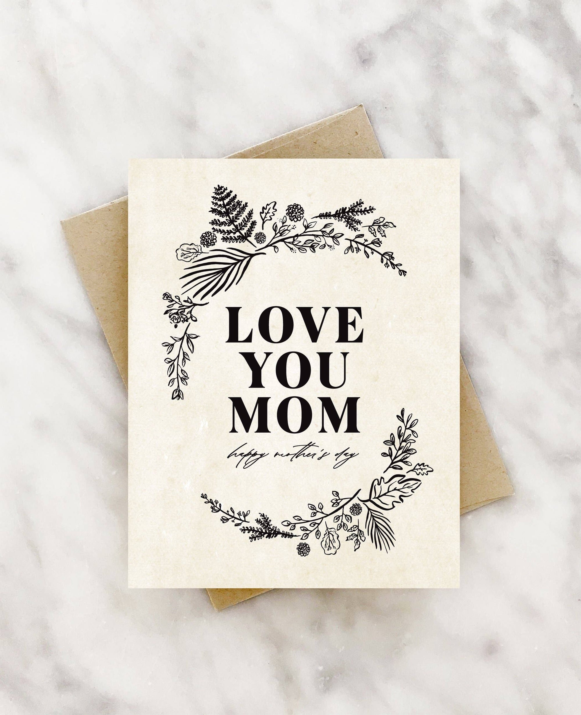 love you mom mother's day card