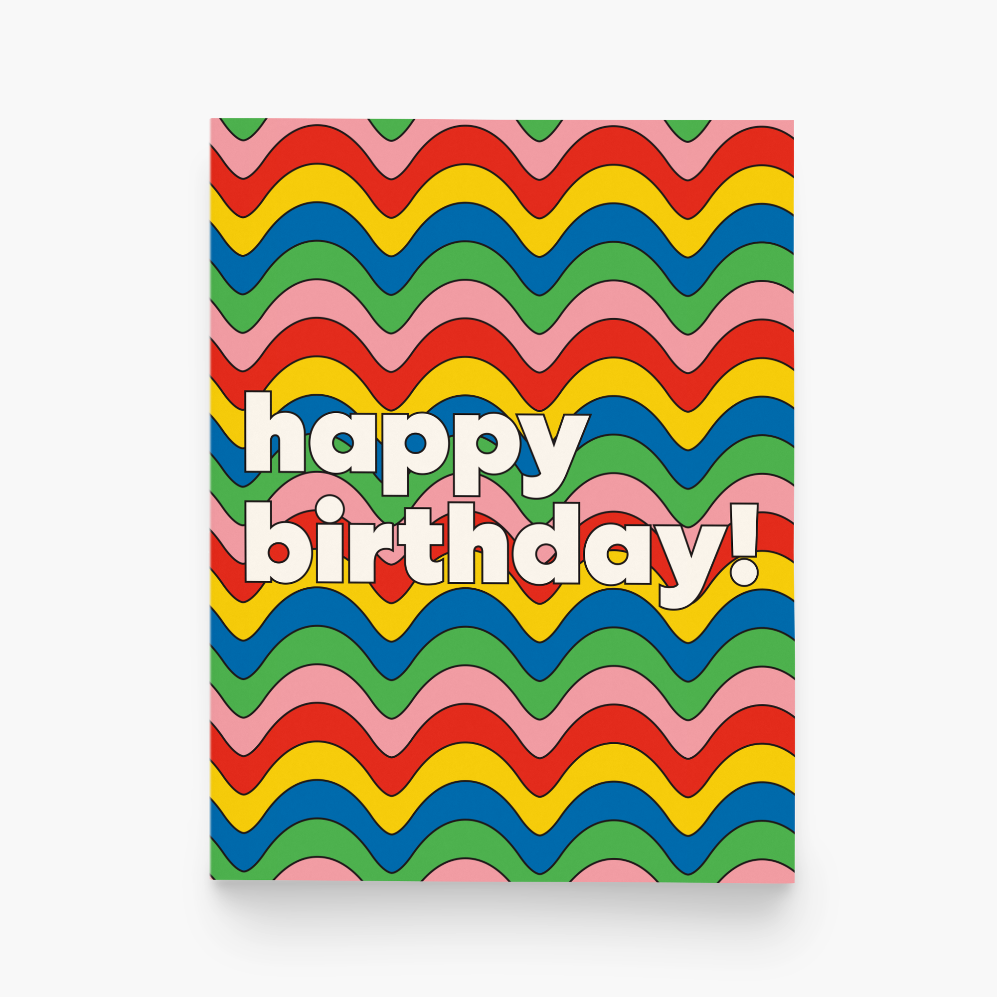 Wavy Happy Birthday Greeting Card