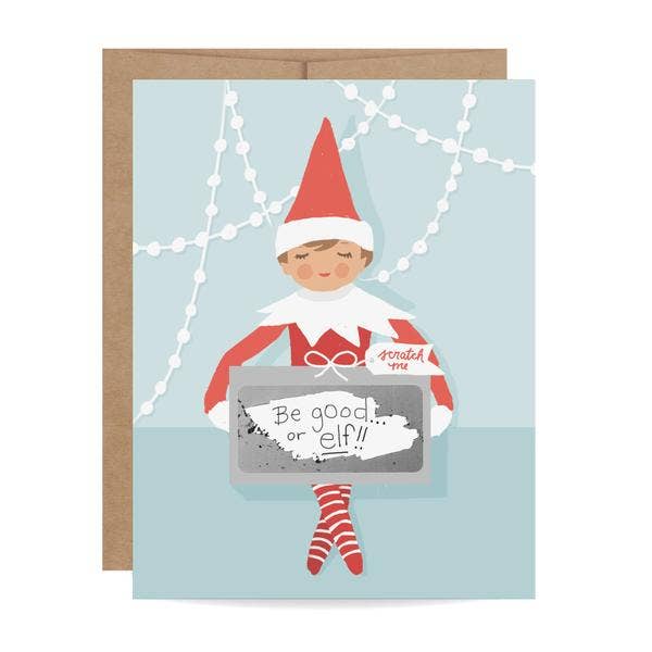 Elf On The Shelf Scratch-off Holiday Card