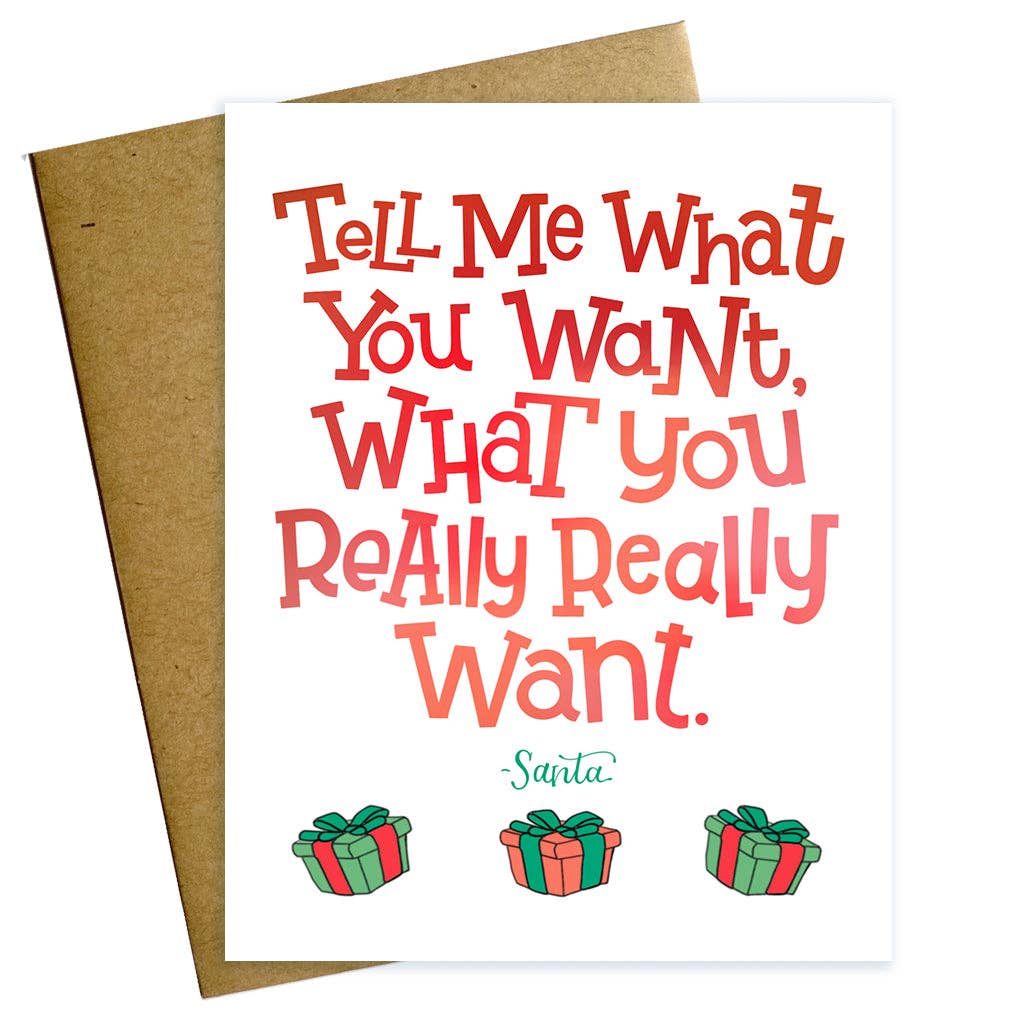 Tell Me What You Want Christmas Card