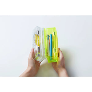 Cheers Lightweight Transparent Twin Standing Pen Case