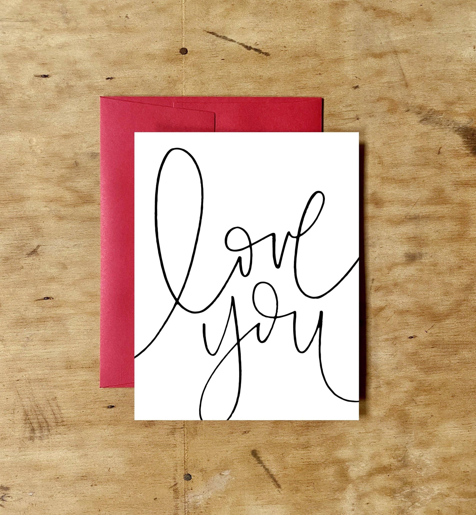 penned love you card