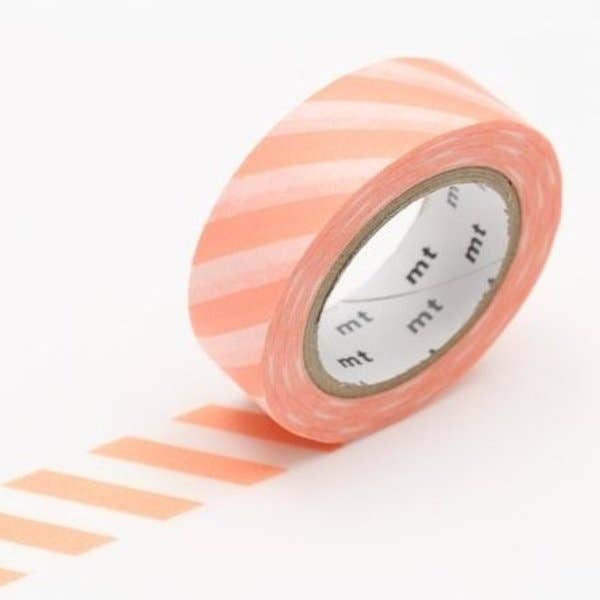 Tape Single: Stripe Salmon Pink