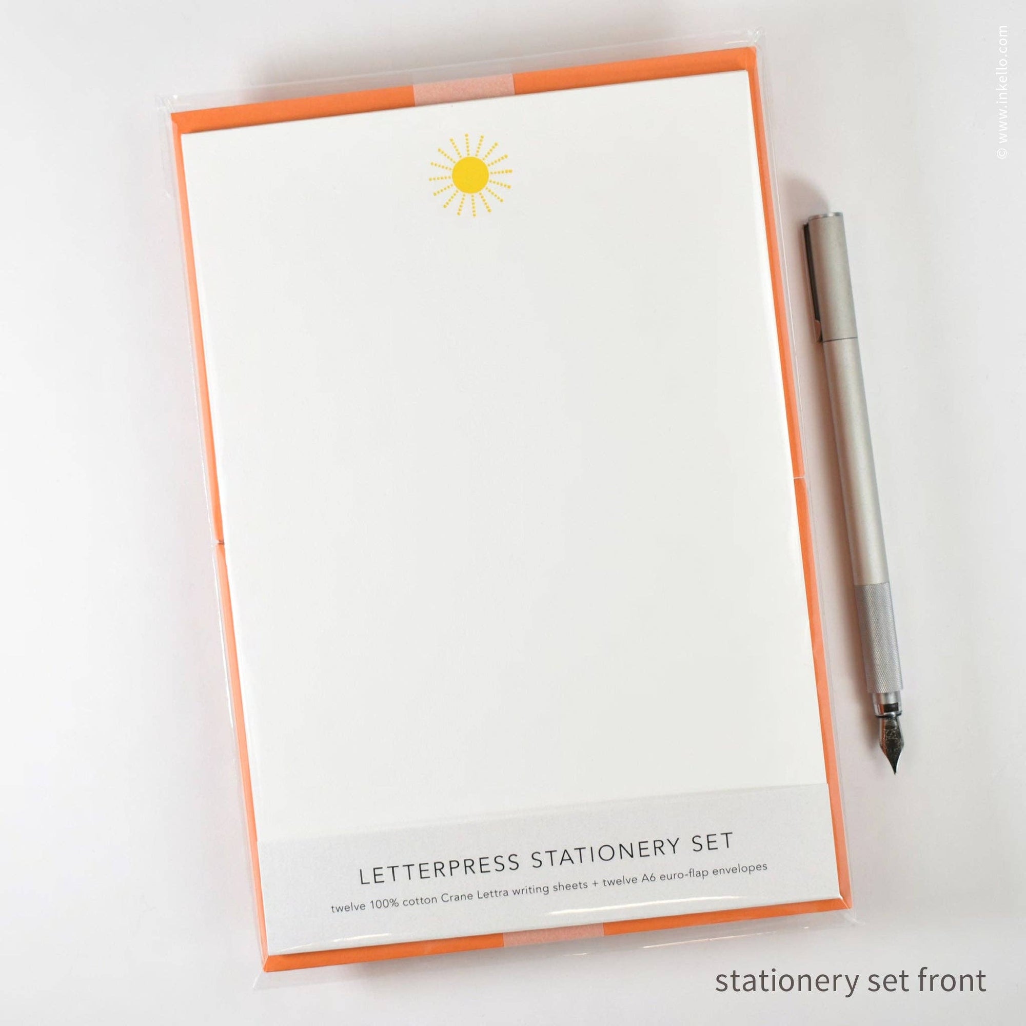Stationery Set with Yellow Sun
