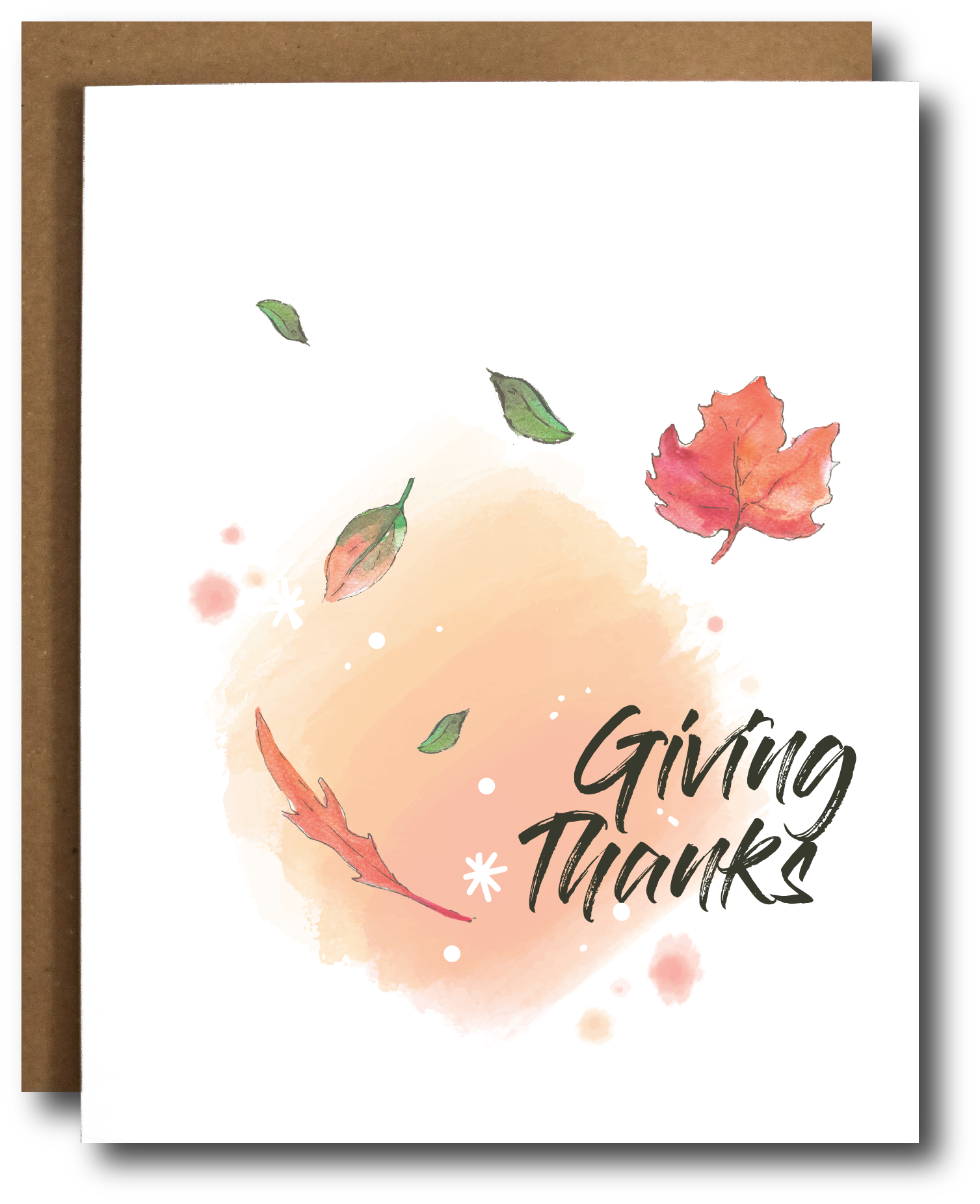 Giving Thanks Fall - Thanksgiving Card