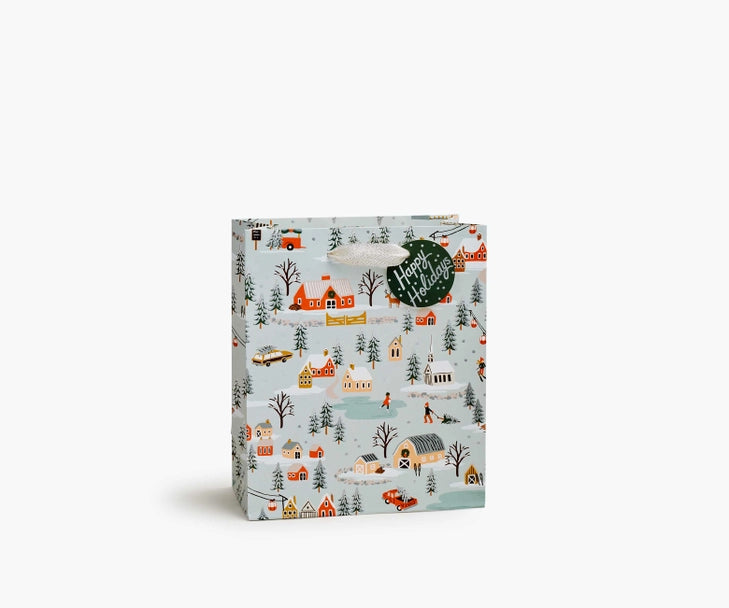 Holiday Village Medium Gift Bag