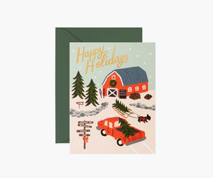 Happy Holidays Tree Farm Card