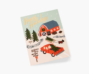 Happy Holidays Tree Farm Card