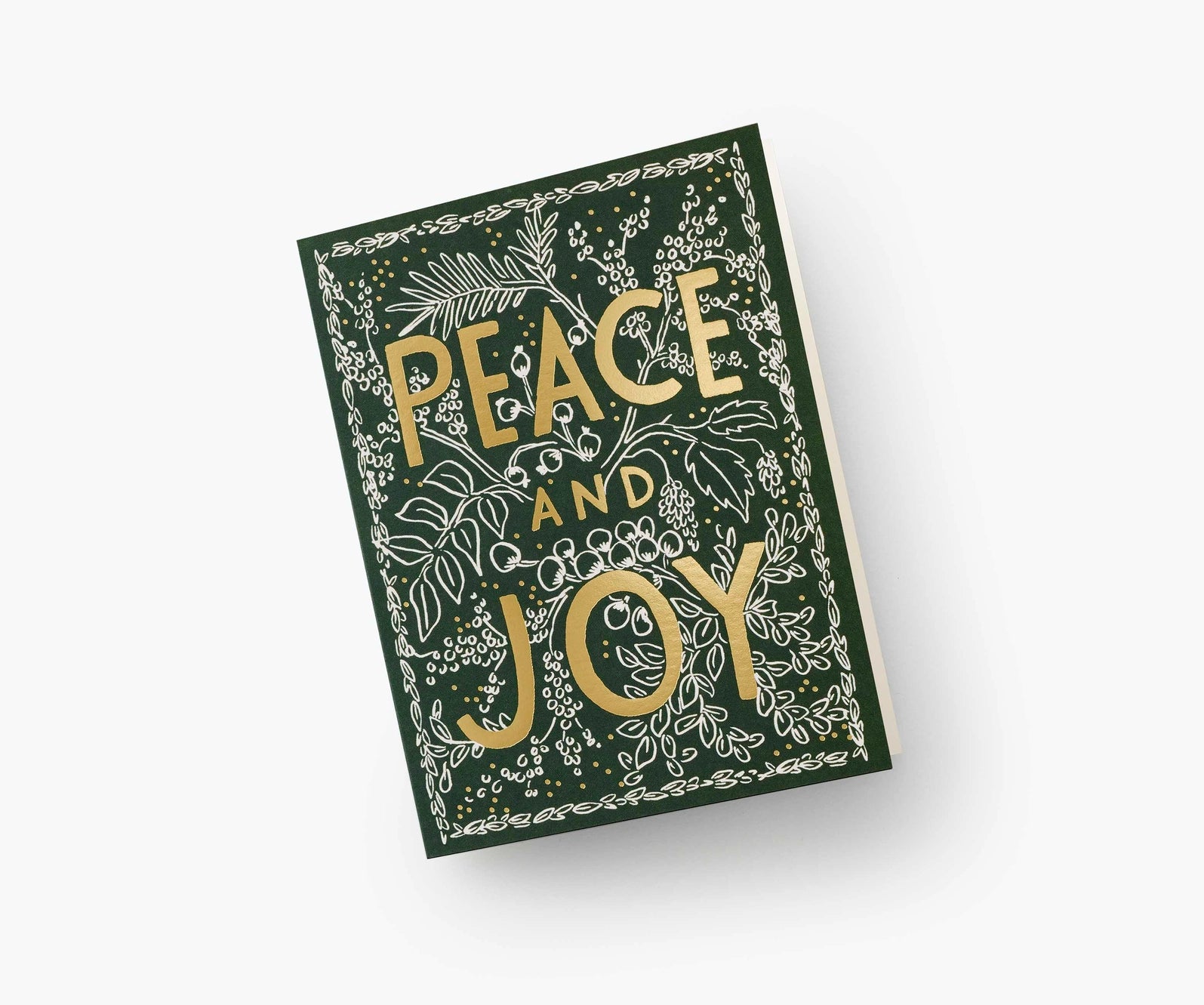 Evergreen Peace and Joy Card