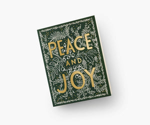 Evergreen Peace and Joy Card